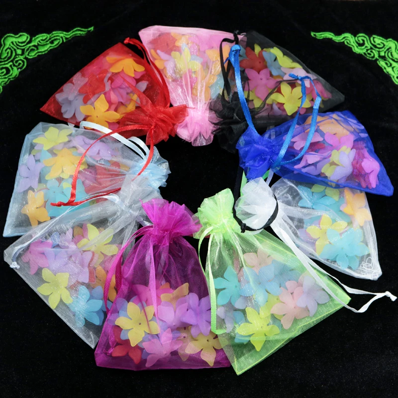 

Wholesale 200pcs/lot Random Mixed Color Organza Bags 13x18cm Wedding Favor Jewelry Packaging Bags Nice Candy Gift Bag Pouches