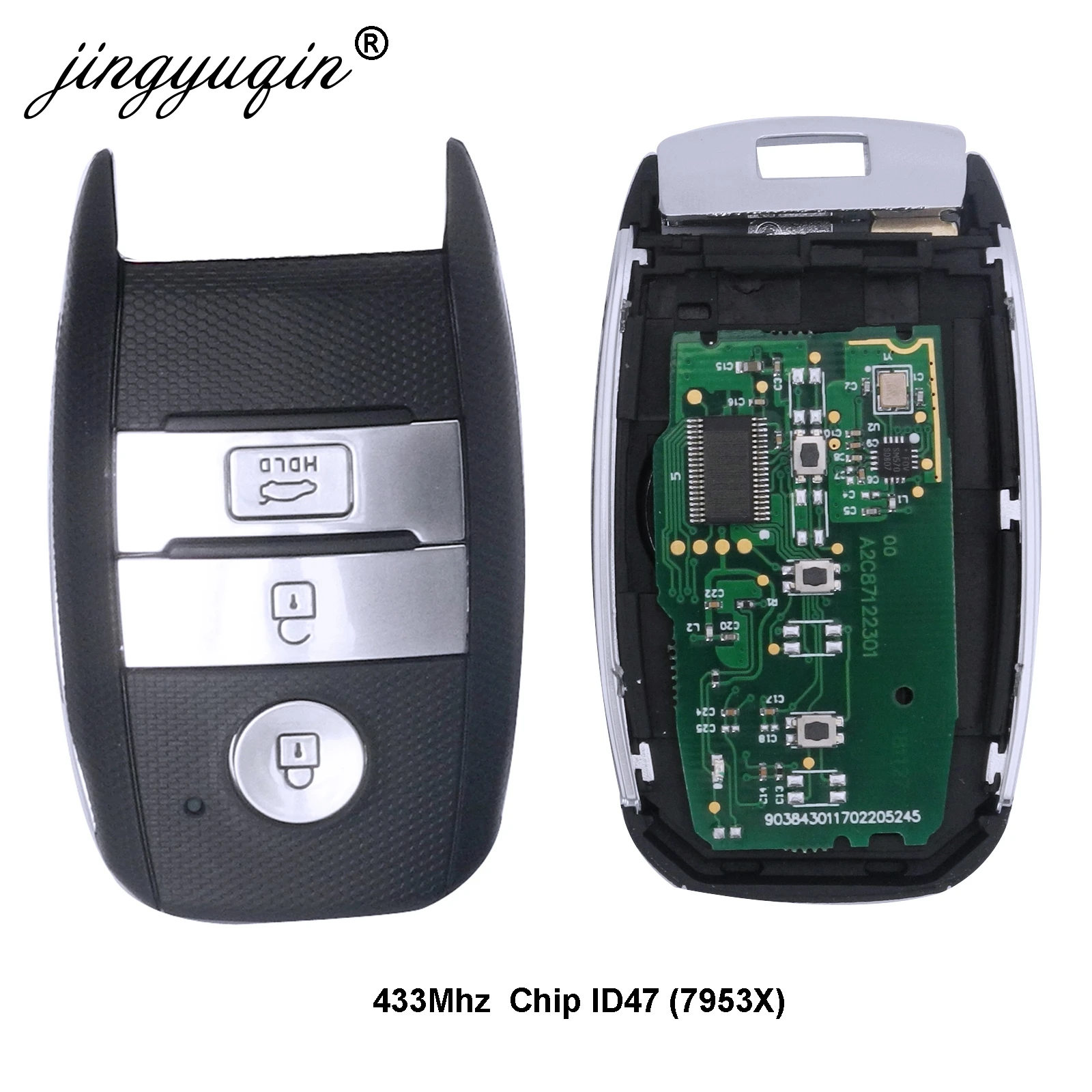 

Автомобильный пульт дистанционного управления jingyuqin для KIA K5, K4, KX3, Sportage Sorento P/N 95440-3W600, 2016 год, чип ID47, 433 МГц