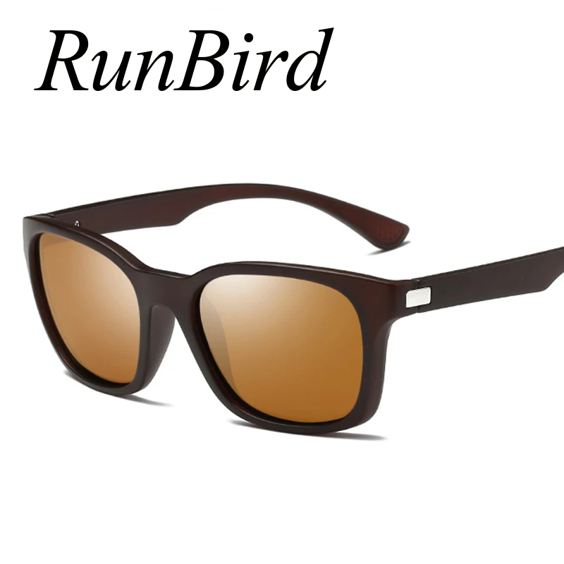 Мужские поляризационные солнцезащитные очки RUNBIRD квадратные для вождения