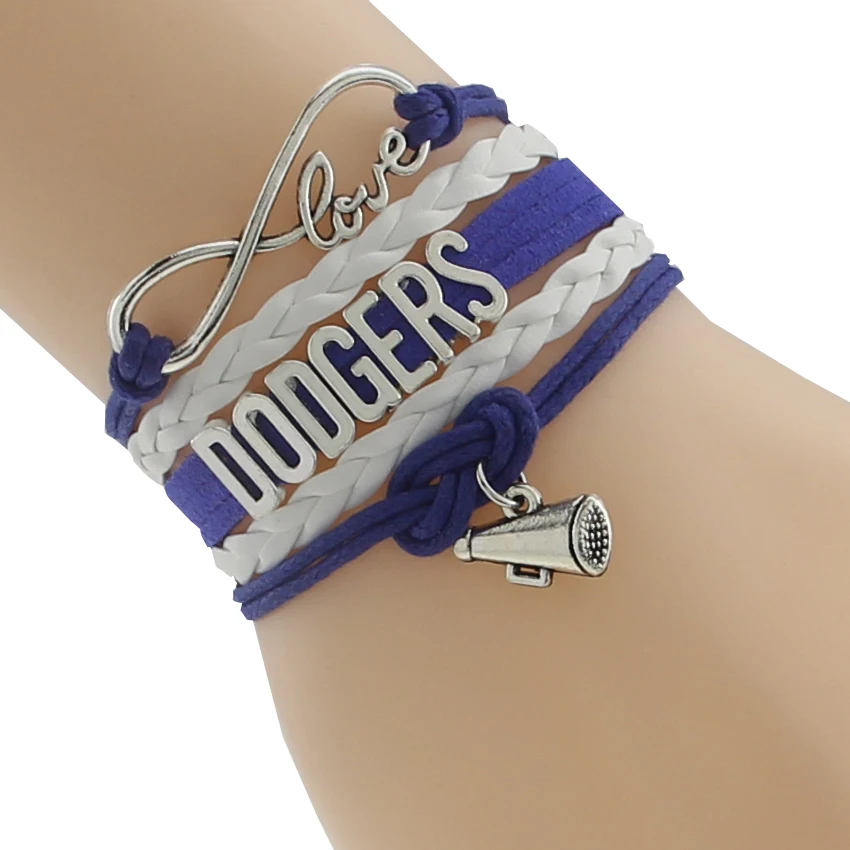 Браслет для спортивной команды Infinity Love DODGERS|team bracelet|friendship braceletsbracelet custom |