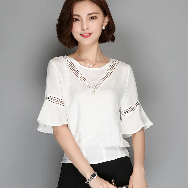 Женские летние топы с круглым вырезом и рукавом до локтя|women blouses|women blouses free