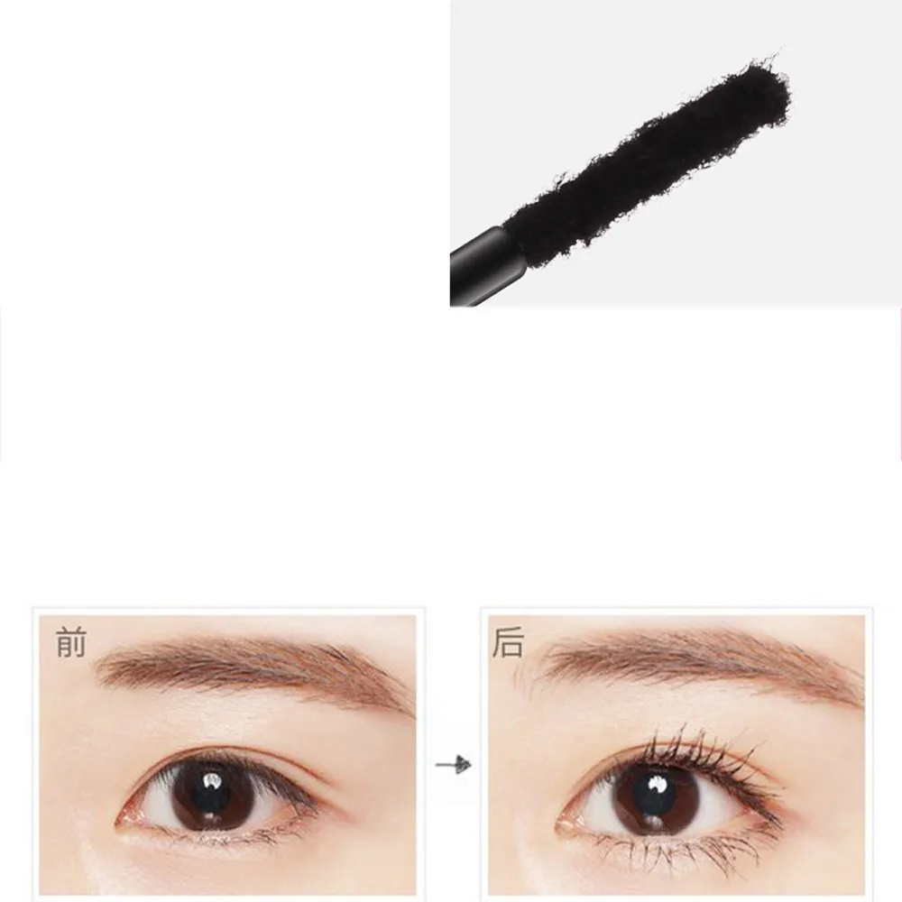3D волоконная кисть для туши Черный глаз Керлинг ресниц двойной тушь водостойкий