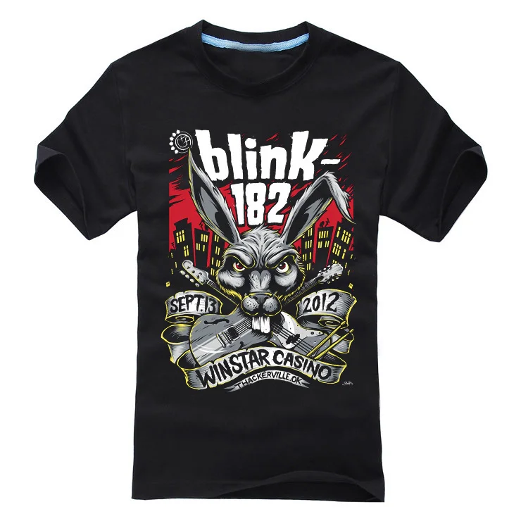 7 21 конструкции Летний стиль Blink 182 рок Бренд Мужчины Женщины рубашка Объёмный рисунок(3D-принт) ММА фитнес панк Хардрок металлический хлопок скейтборд - Цвет: 7