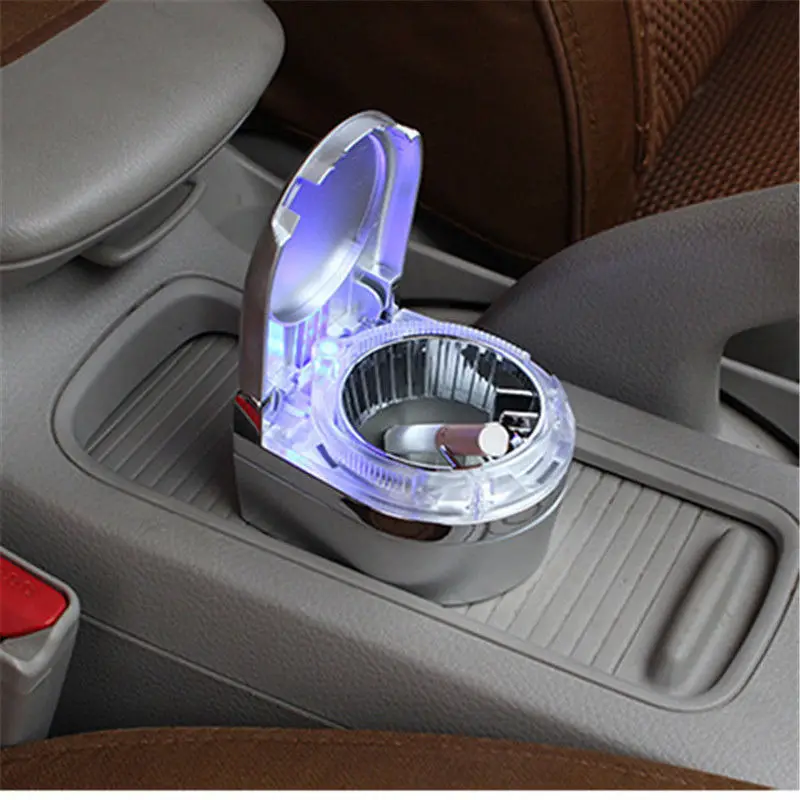 Портативная автомобильная пепельница со светодиодной подсветкой сигарета