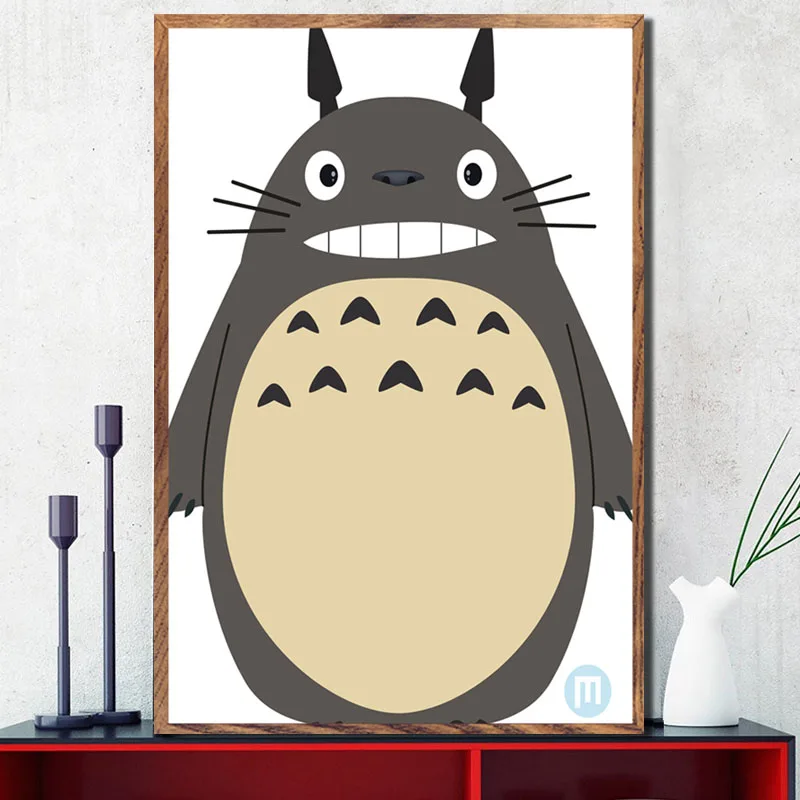 Постеры и принты Мой сосед Тоторо студия Ghibli Аниме Классический плакат с героями аниме стены художественное полотно живопись для домашнего декора - Цвет: 0002