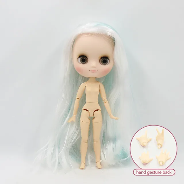 Кукла middie blyth, 20 см, Обнаженная кукла для тела, с белой кожей, разные пластины для лица, цветные волосы и руки, как подарок - Цвет: 16
