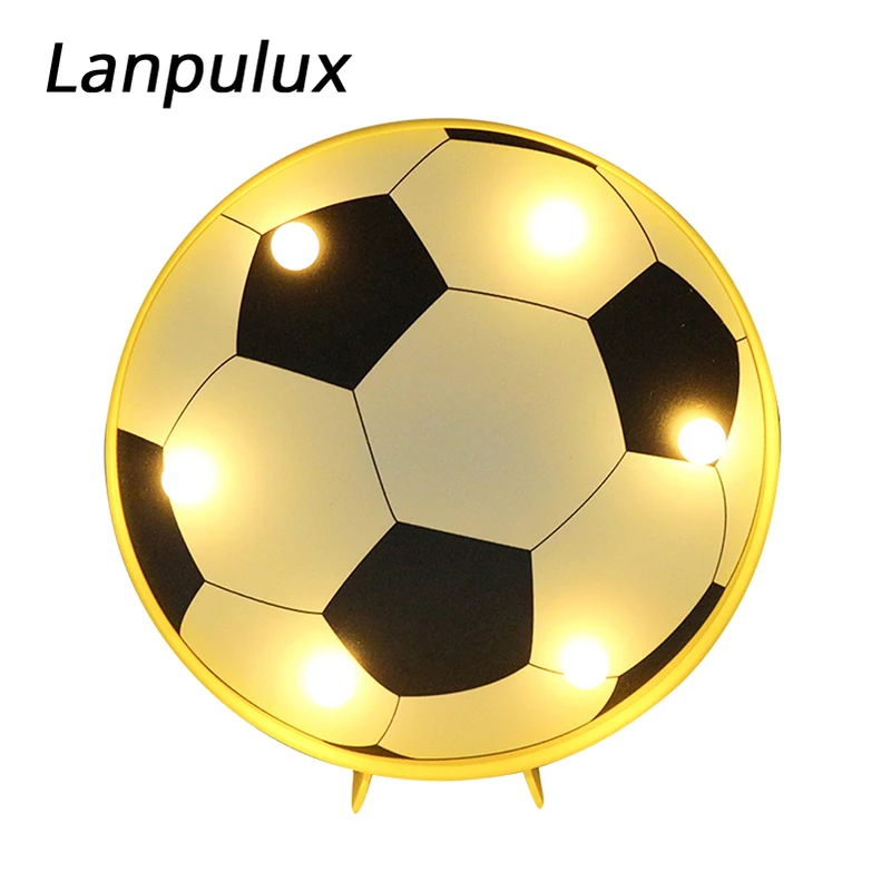 Lanpulux 3D ночные светильники для футбола украшение спальни настенный подвесной