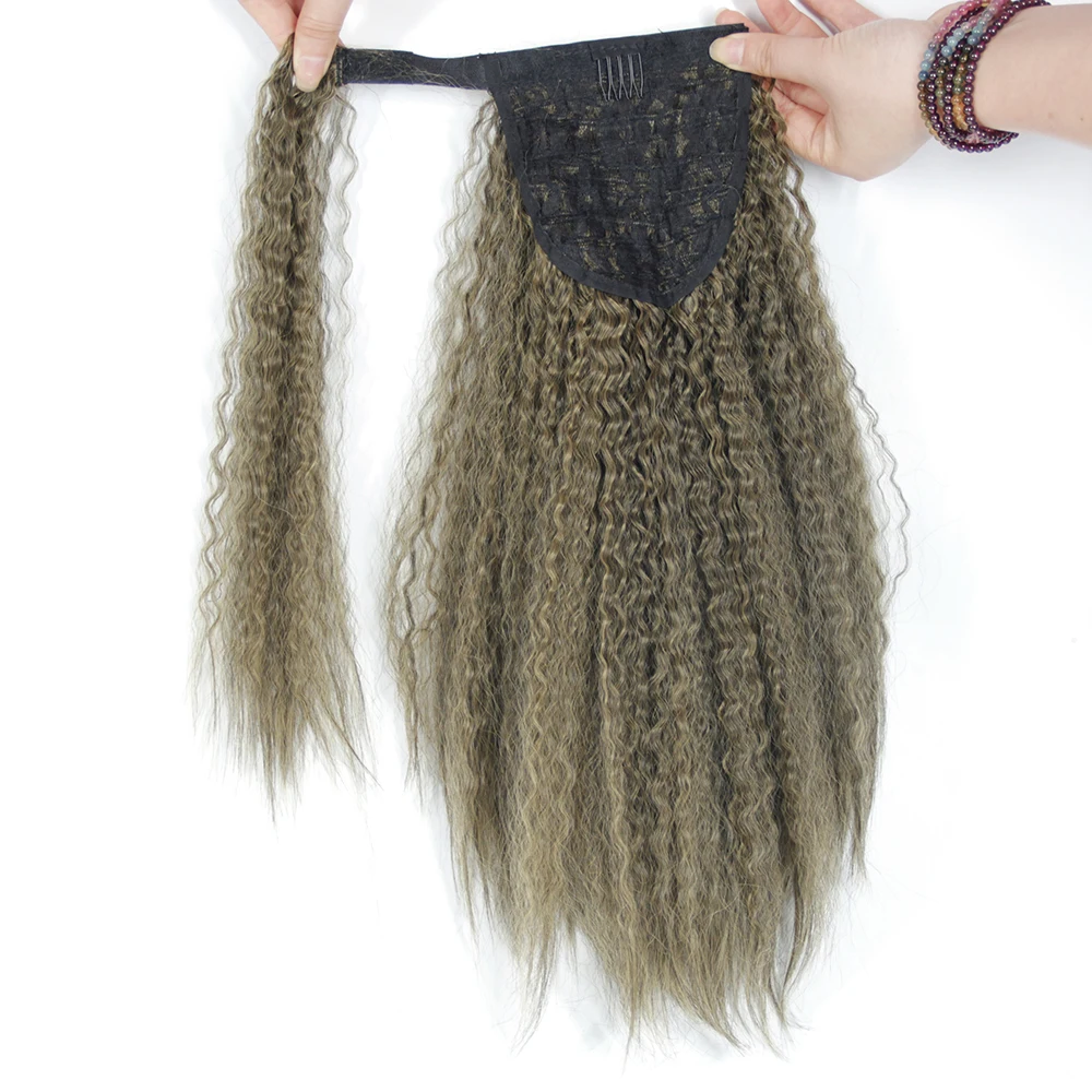 Кудрявый конский хвост для наращивания, искусственные волосы, estenciones del cabello, конский хвост, накладные волосы - Цвет: #3