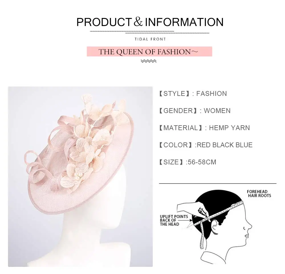 Fascinators Hats For Women Elegant Pink Ladies Derby Headband Fedoras Hats Formal Wedding Dress Pillbox Hat Floral Vintage Cap