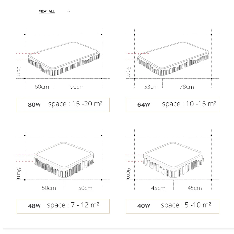 DX современный светодиодный потолочный светильник квадратное освещение