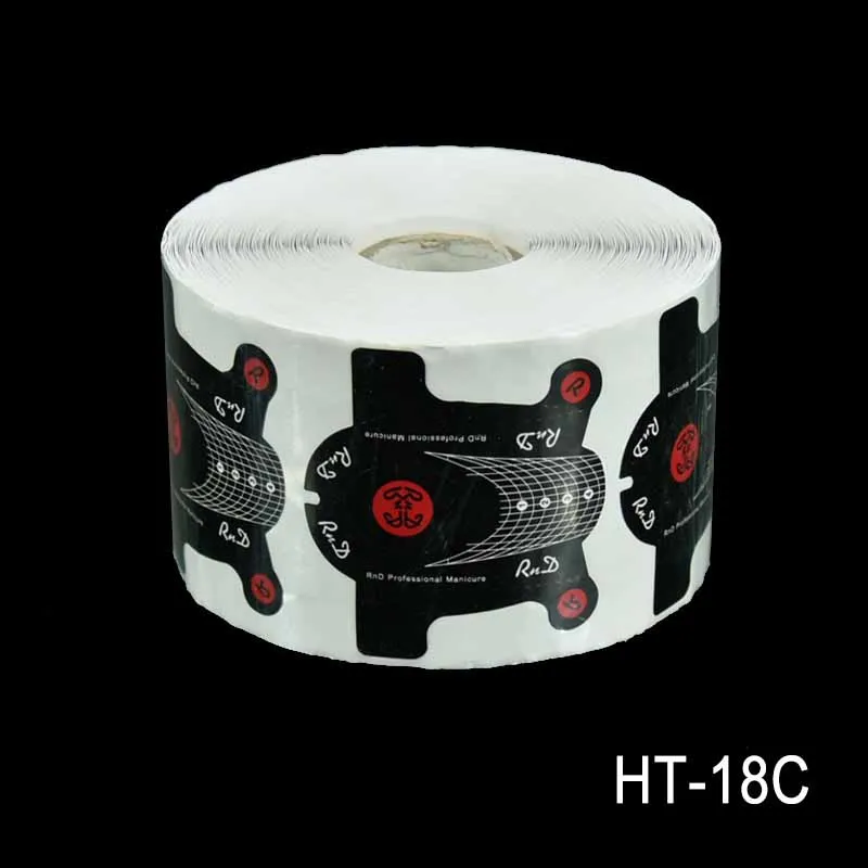 500pcs roll Одноразовые формы для ногтей 300/500 шт, наклейки для ногтей, акриловый УФ-гель для наращивания ногтей, самоклеящаяся форма - Цвет: 500pcs roll