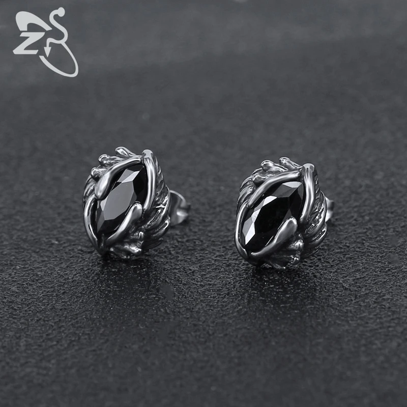 Женские и мужские серьги-гвоздики ZS винтажные маленькие серьги в стиле хип-хоп с