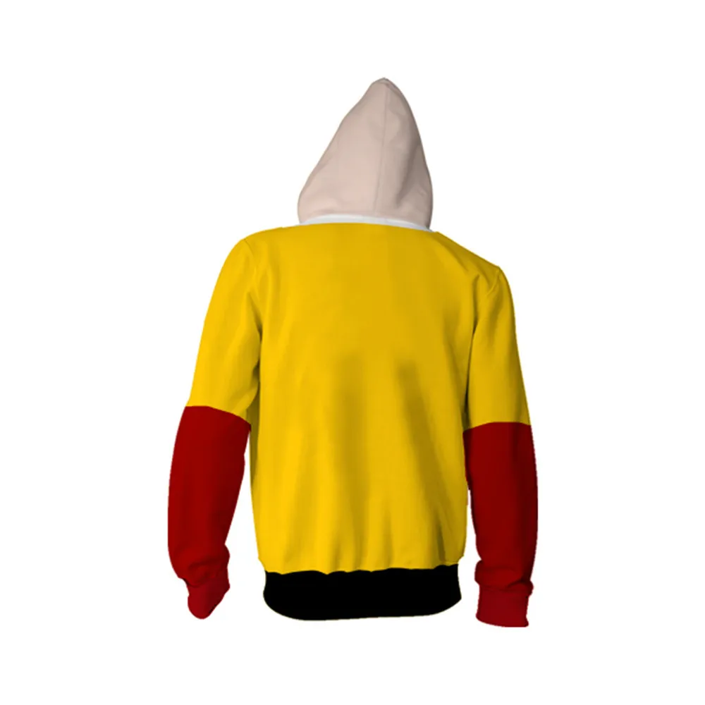 

Anime ONE PUNCH-MAN Cosplay Costumes Zipper Hoodies Sweatshirts 3D Printing Unisex Adult man/women Clothing
