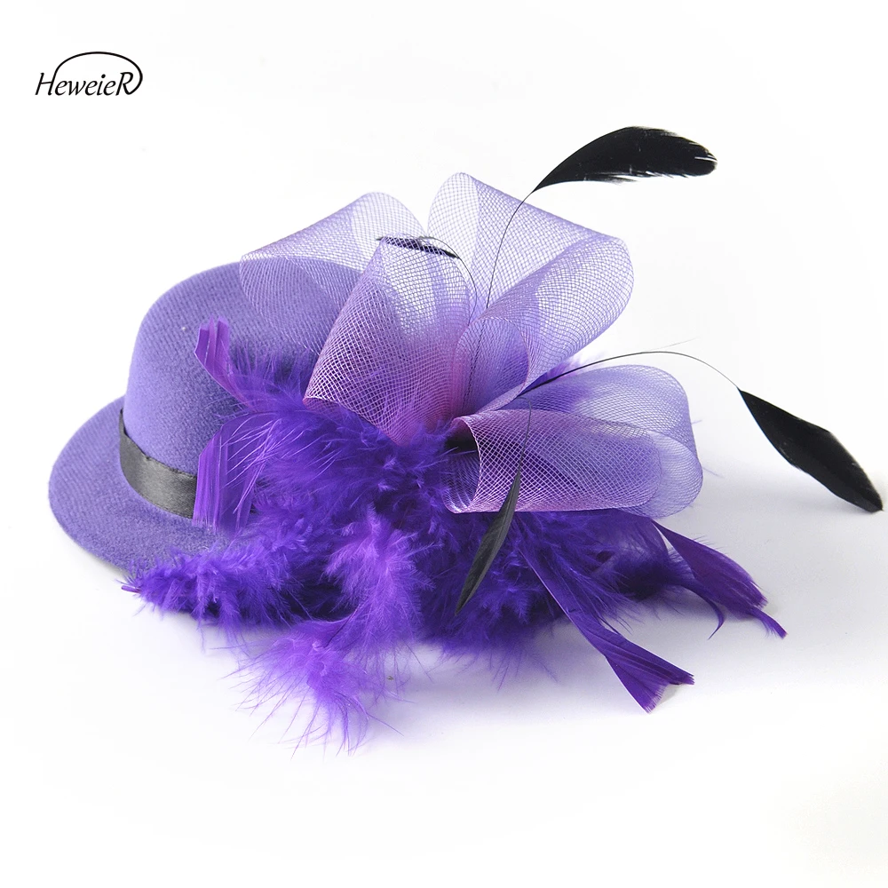 Вуалетки из сетчатой ткани для женщин и девочек свадебная с перьями вечеринок