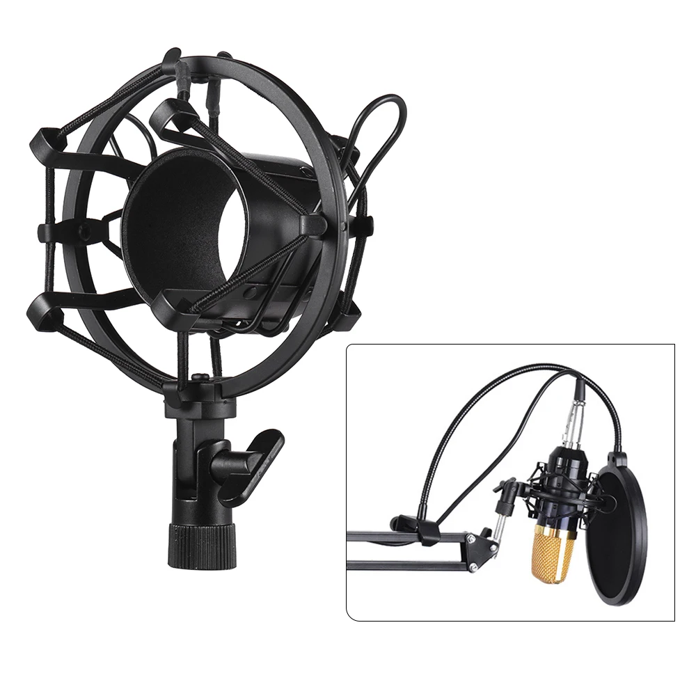 

Microphone Mic Shock Mount Holder Bracket Anti-vibration Metal for On-line Broadcasting Studio Music Recording