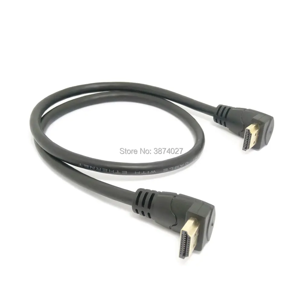 Высокое качество совместимому с HDMI 2 0 4K 3D двойной вверх под углом 90 градусов