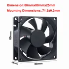 Кулер Gdstime, 12В, 2 вывода, 8см, 8025, 80х80х25мм, с радиатором, для ЦПУ