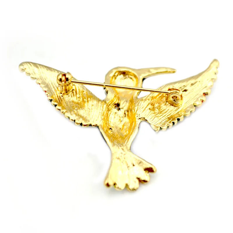 

New Vivid Hummingbird Brooch Pin Crystal Rhinestone Enamel Animal Bird Brooches Women Accessory Fashion Jewelry
