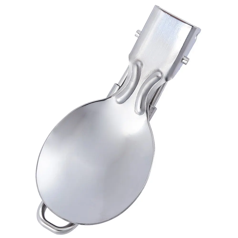 Открытый Отдых Пикник Портативный посуда из нержавеющей стали spork Ложка Вилка