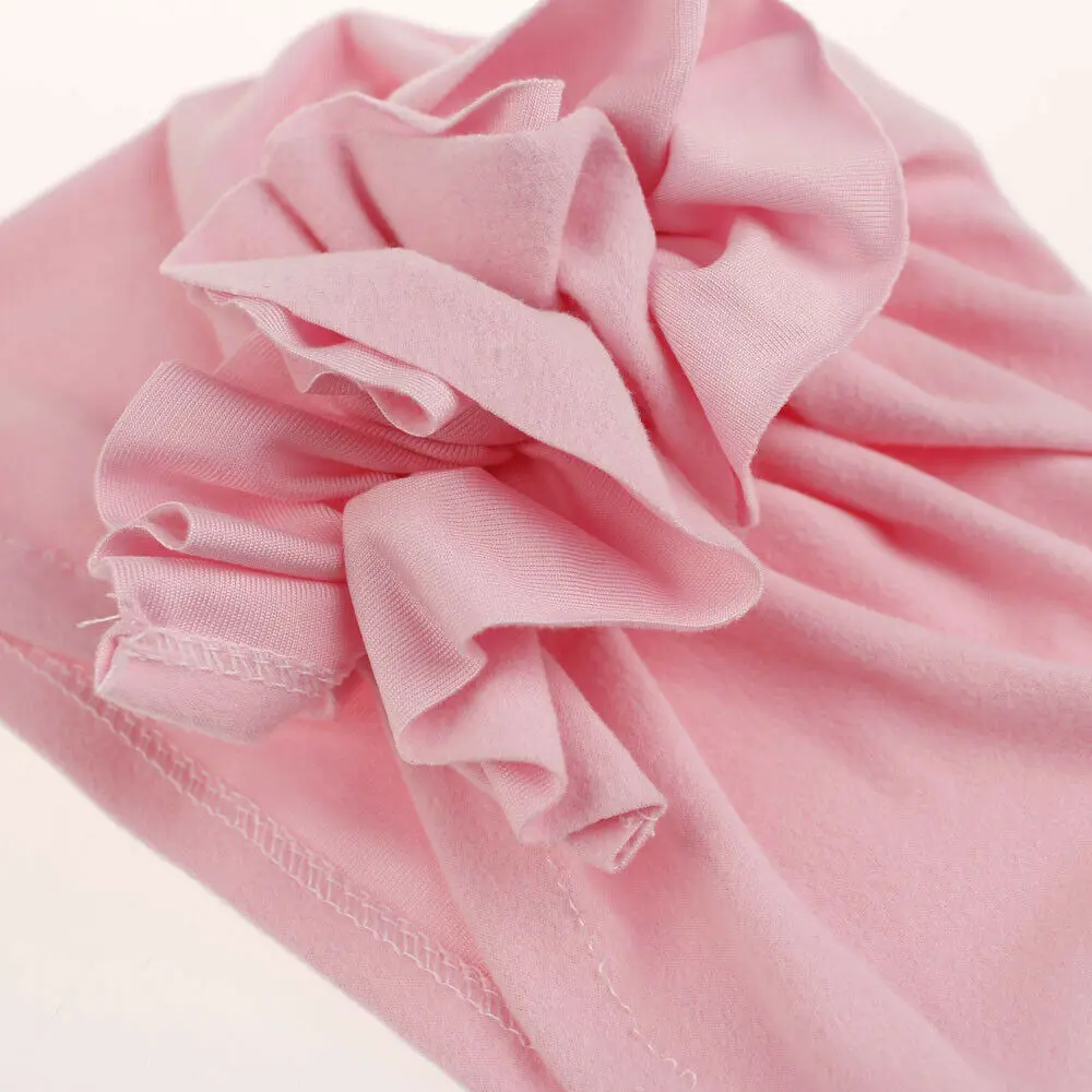 2019 Children Summer Accessories Fashion Newborn Toddler Kid Baby Boy Girl Turban Cotton Beanie Solid Ruffle Candy Color Hat Cap | Детская