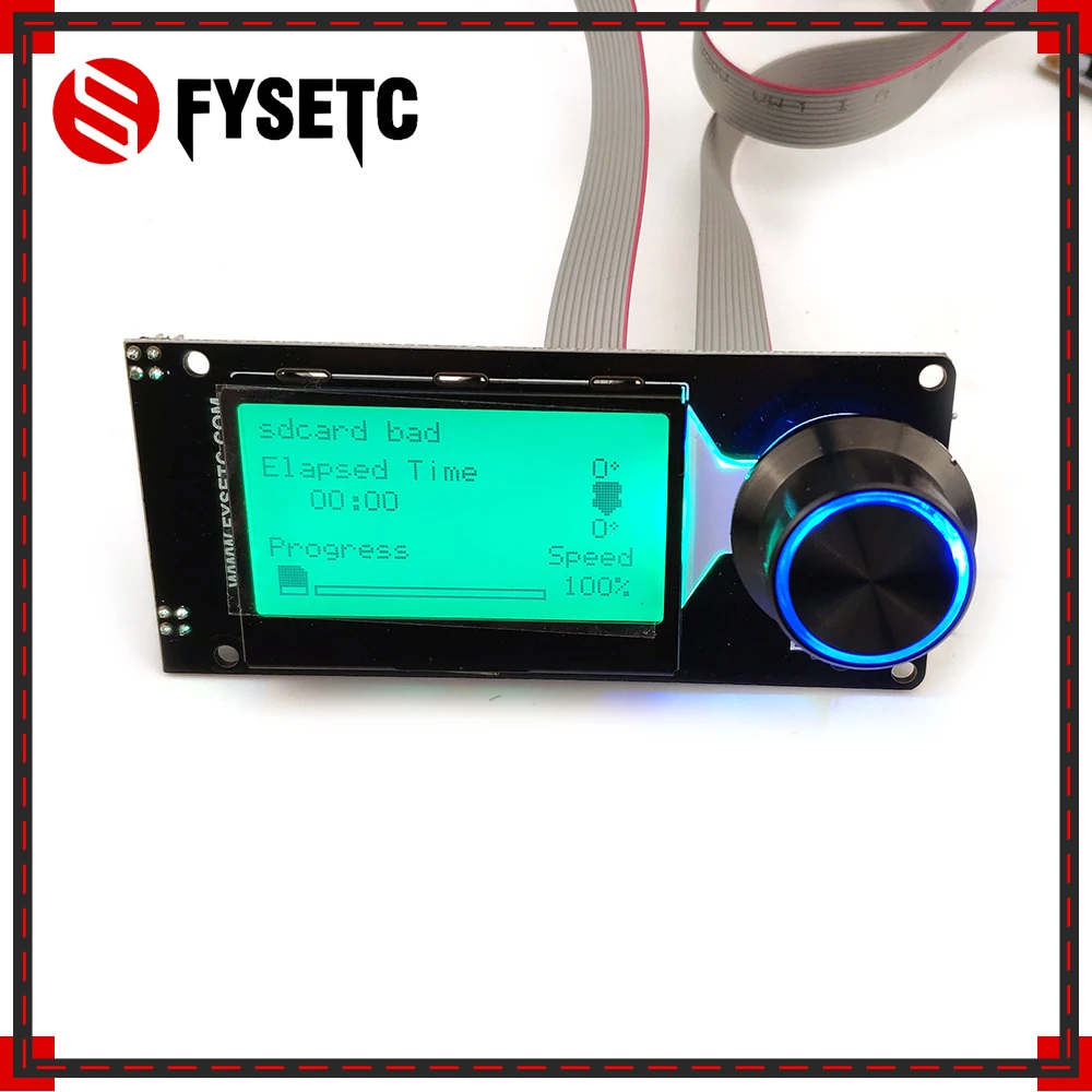 Type F 3D Printer Parts MINI12864LCD Screen mini 12864 V1.2 lcd Smart Display Black on Green Supports Marlin DIY With SD Card | Компьютеры