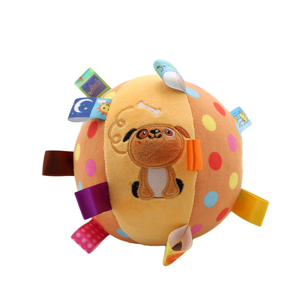 

New Colorful Baby Children's Ring Bell Ball Baby Cloth Music Sense Learning Toy Ball Educational Cotton Hand Grasp Rattle Ball