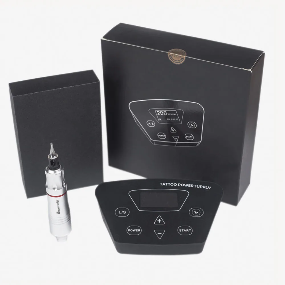 Biomaser K2-CTG-003-RED/SILtattoo машина набор Интеллектуальная цифровая Татуировка Перманентный макияж машина набор устройство швейцарский мотор наборы