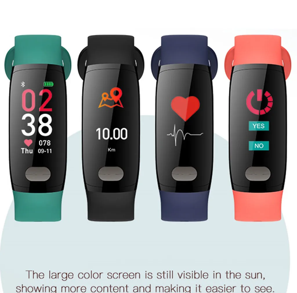 4 цвета Смарт-часы спортивные водонепроницаемые фитнес-активности пульсометр