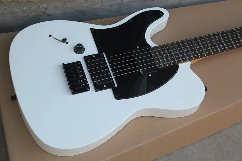 Гитары Заводская Одежда высшего качества Telecaster Подпись ЭМГ пикап белый левой