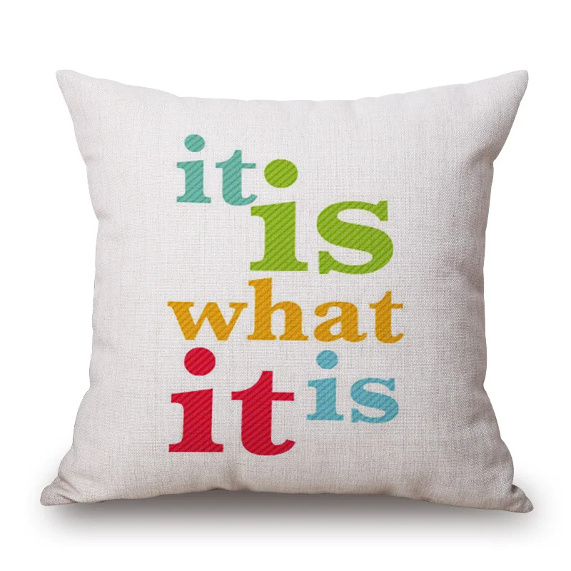 Высококачественный модный чехол для диванной подушки с надписью и цифрами