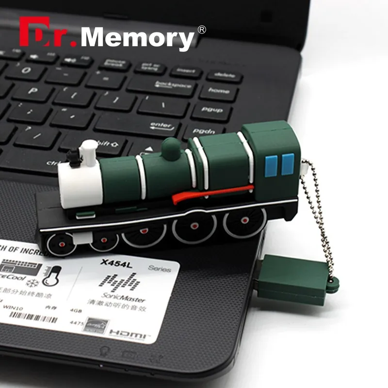 Крутой мультяшный USB флеш-накопитель, модель мини-поезда, usb-накопитель, 4 ГБ, 8 ГБ, 16 ГБ, 32 ГБ, флеш-накопитель, специальный подарок, флеш-накопитель, 64 ГБ, u-диск