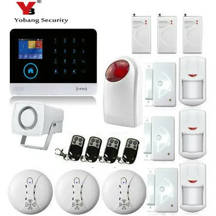 Yobang Security WIFI Wireless Smoke Detector Home Safety APP Remote Control Alarm System Indoor Siren Shock Sensor | Безопасность и