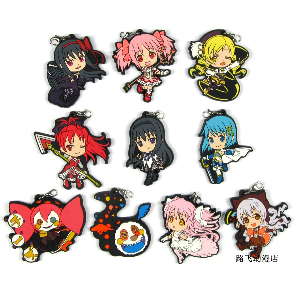 Экшн фигурка Puella Magi Madoka Magica аниме модель Kaname Akemi Homura Miki Sayaka Tomoe Mami резиновый брелок