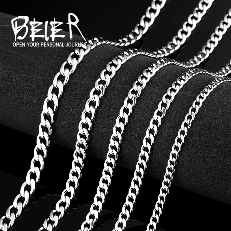 Мужское ожерелье Beier BN1025 классическое колье из нержавеющей стали в стиле панк