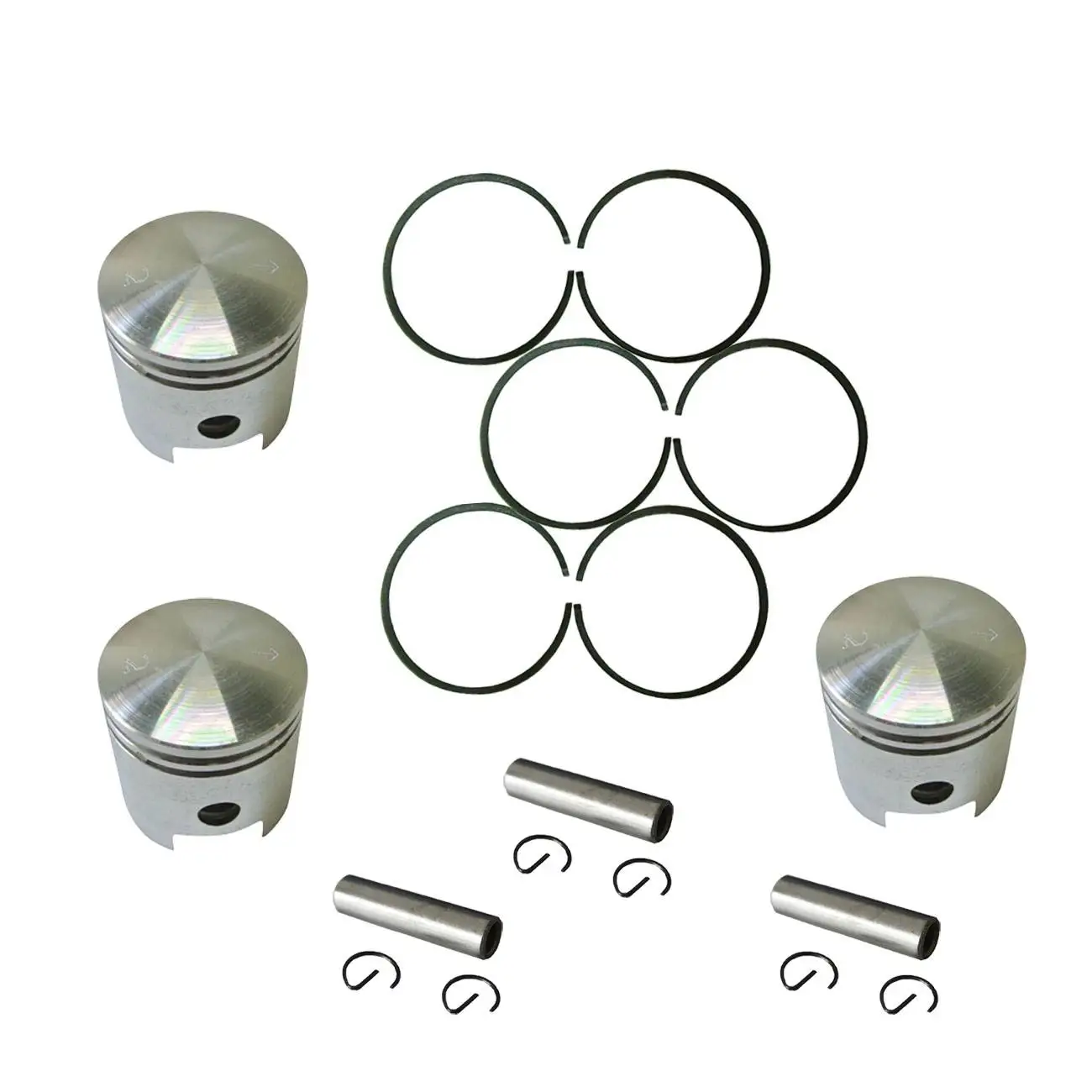 6xpiston Ring 3xpiston 3xpin подходит для 49/66/80cc 2-тактный моторизованный велосипед |