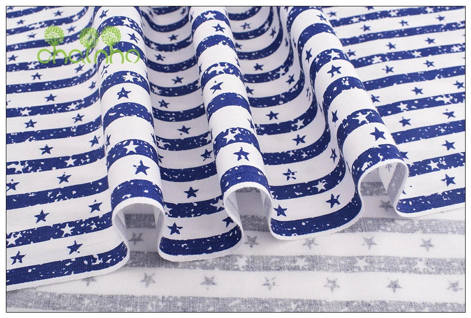 Chainho, Ocean Series,Printed Twill Cotton Fabric,Patchwork Cloth For DIY Sewing Quilting Baby&Children's Material,100x160cm