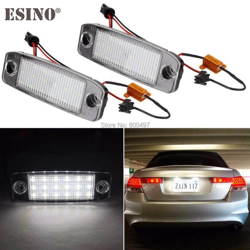 2 х Автомобильный светодиодный номерной знак лампы CANBUS OBC Error Free 18 SMD для Hyundai Terracan