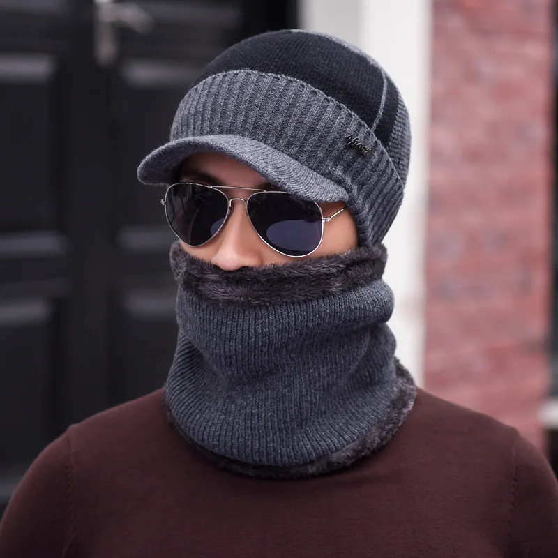 OZyc зимняя шапка Skullies Beanies шапки зимние шапочки для мужчин и женщин шерстяной шарф шапки Балаклава маска Gorras капот вязаная шапка