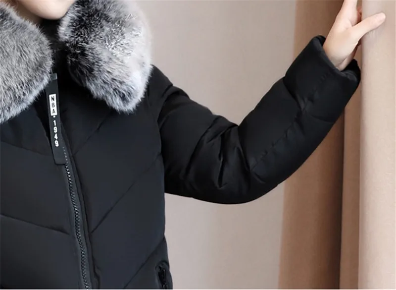 YAGENZ, плюс размер, 6XL, зимняя куртка, новинка, женское пуховое хлопковое пальто, толстое теплое пальто, элегантное, тонкое, с капюшоном, с меховым воротником, куртка для женщин