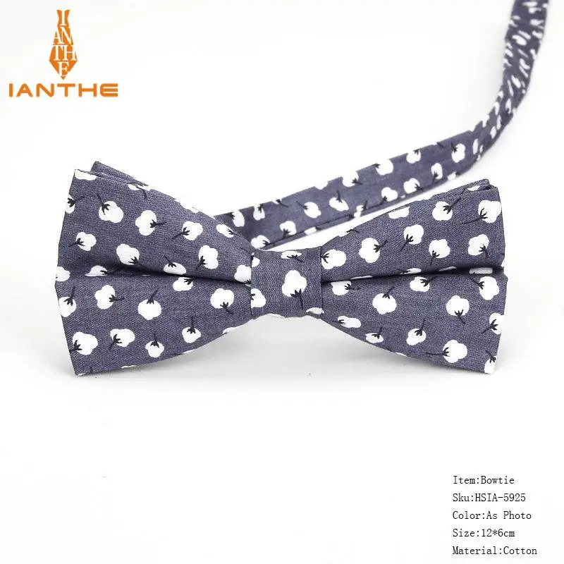 Bowtie Фирменный мужской дизайнерский узкий платок с цветочным принтом, темно-синий Цветочный платок с квадратным платком, галстук-бабочка, галстуки, набор костюмов для мужчин - Цвет: Bowtie