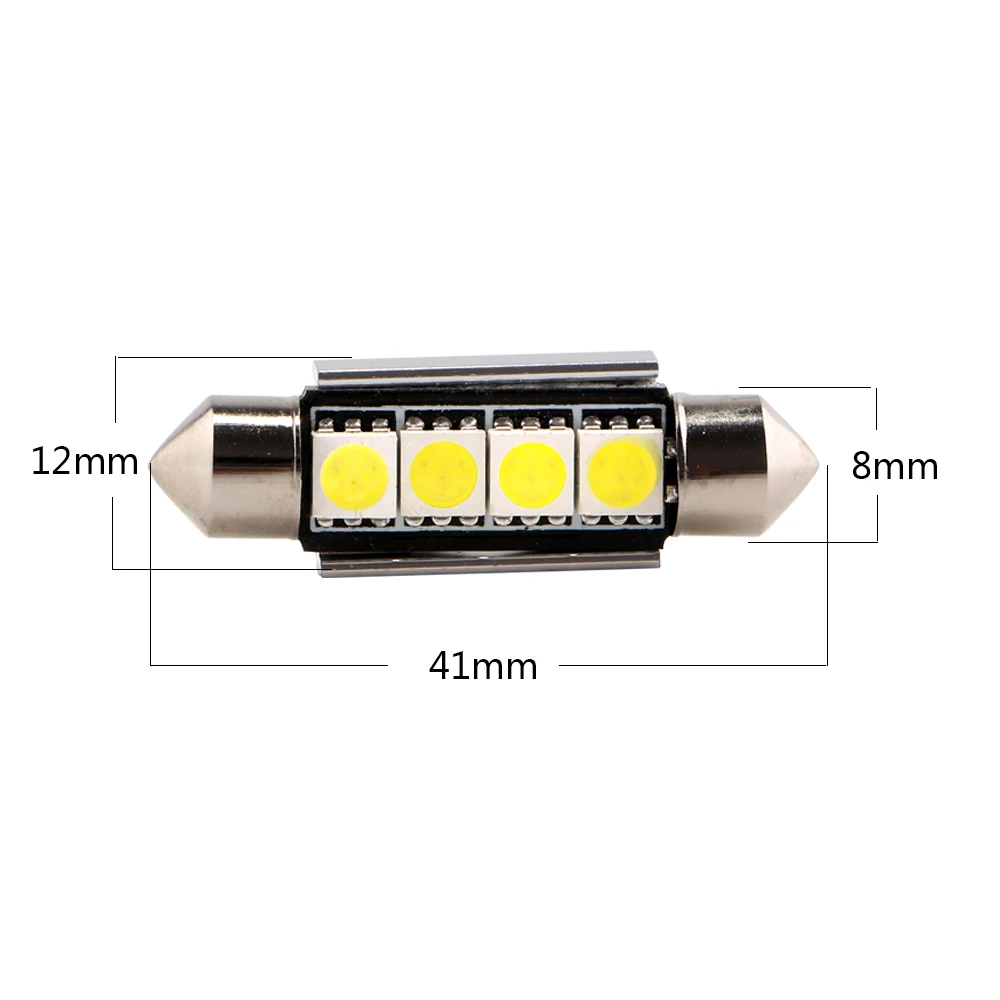 YM E Bright 4 200 шт 31 мм 36 39 42 C5W Festoon 5050 SMD Canbus безошибочная Автомобильная внутренняя