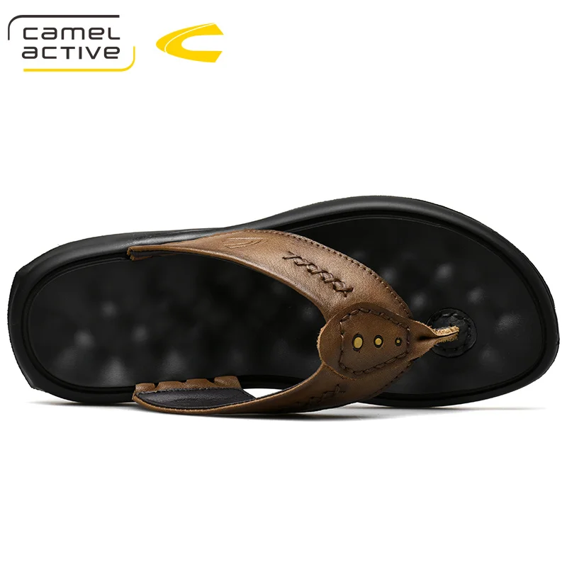 Мужские Пляжные шлепанцы Camel Active коричневые повседневные слиперы из натуральной