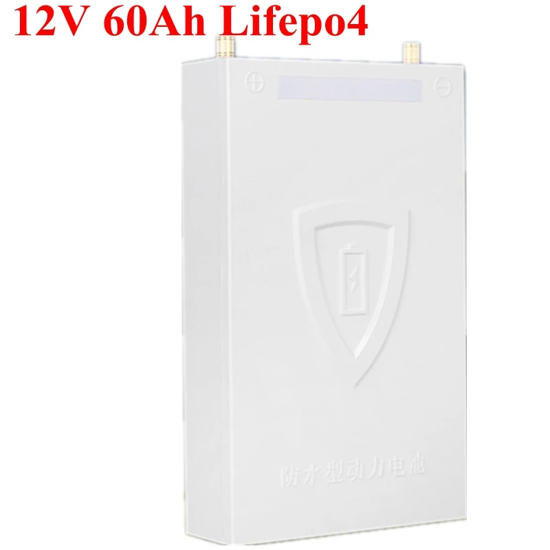 Портативный Аккумулятор LiFepo4 12 в 60 ач для солнечной системы внешний аккумулятор