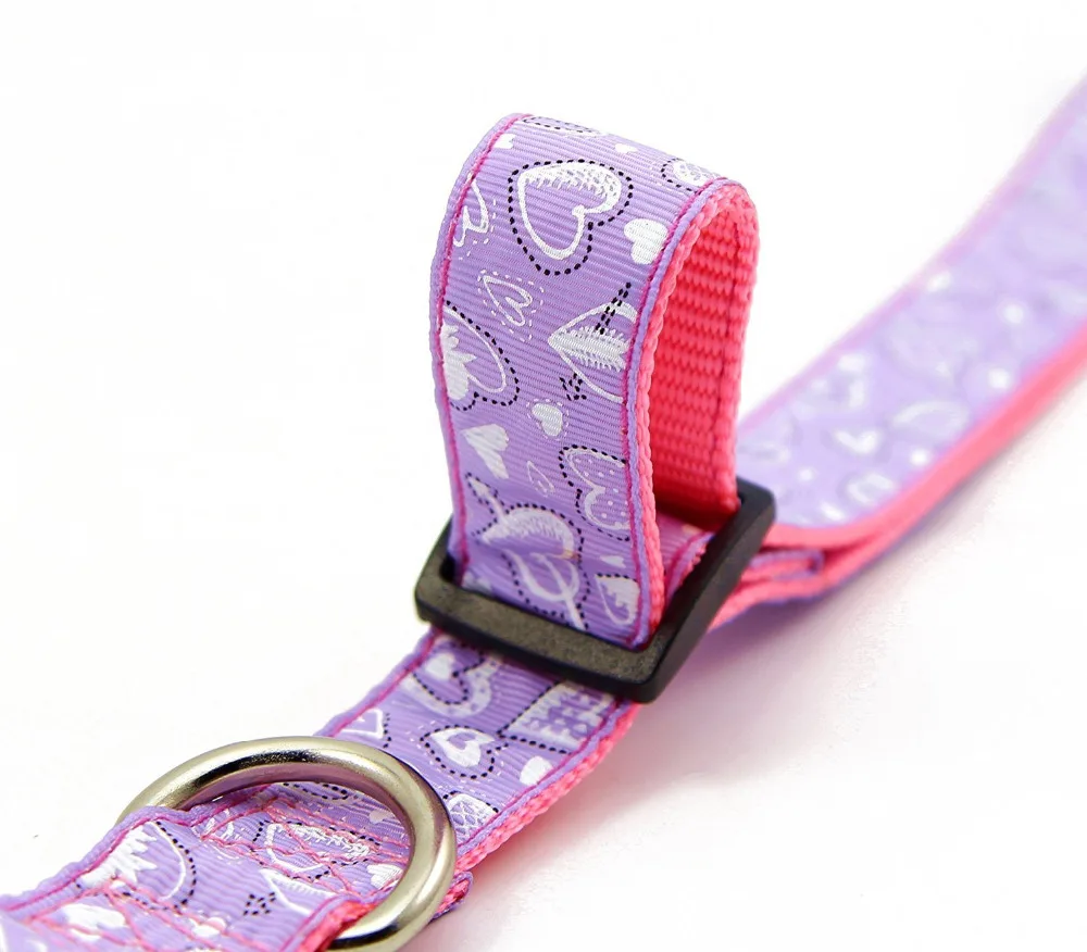 Нейлоновый ошейник для собак регулируемый любовь/День Святого Валентина