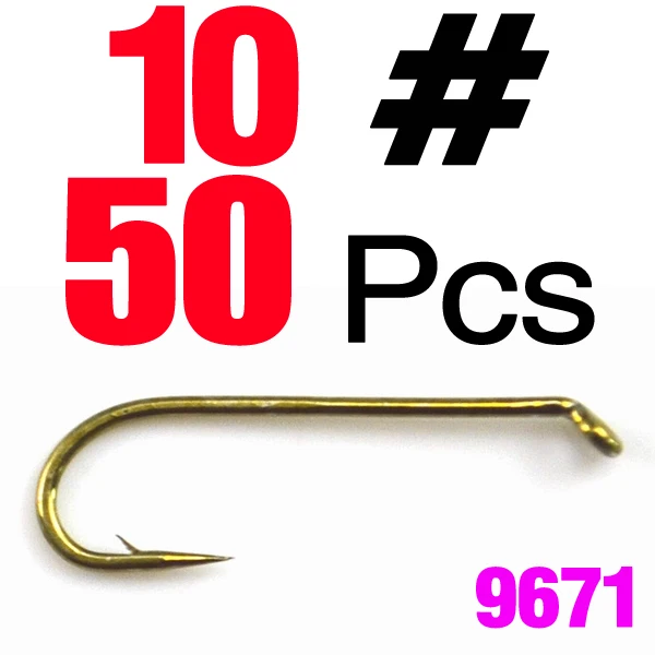 MNFT 50 шт./пакет 10# удлиненное Fly Крючки для привязывания Размеры 20 мм X 6 мм Медь Цвет стример приманки Нимфы Аксессуары для рыбалки, крючок - Цвет: 50PCS    10