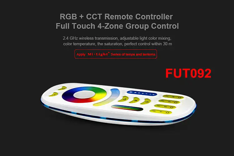 FUT092 Mi светильник 9W RGB+ CCT светодиодный потолочный Точечный светильник AC 86~ 265V яркость и CCT Регулировка 2,4G RF пульт дистанционного управления/WiFi приложение управление СВЕТОДИОДНЫЙ Светильник - Испускаемый цвет: FUT092