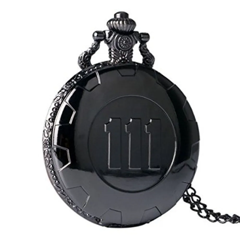 Новые модные серебристые и золотистые кварцевые карманные часы Fallout 4 Vault 111