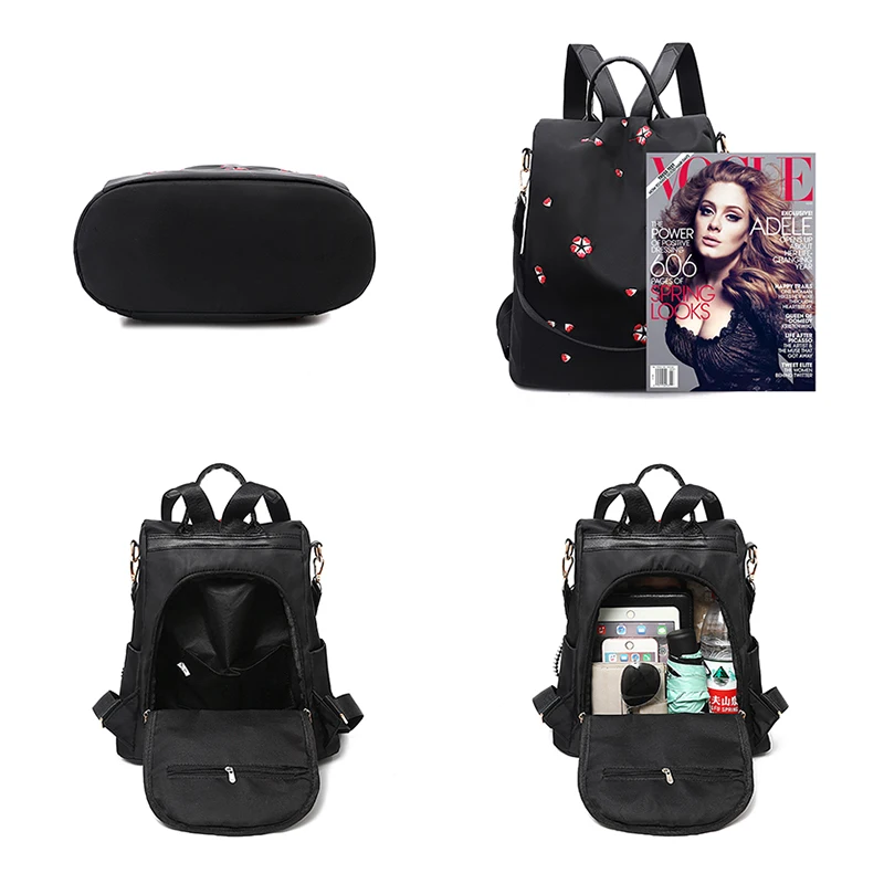 Модные женские рюкзаки с защитой от краж известный бренд Большой Вместительный