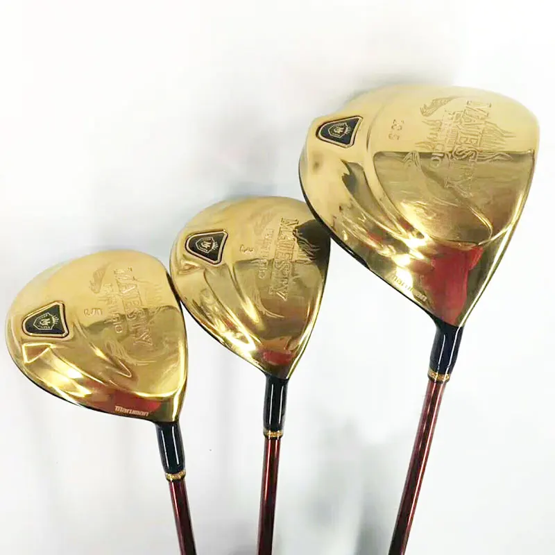 

New Mens Golf Wood Set Maruman Majesty Prestigio 9 Clubs Wood Driver+Fairway Wood With Graphite Golf Shaft Cover Free Shipping