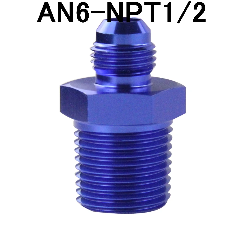 SL816-06-08-011 Штыревой AN6 до 1/2 NPT 1/4 NPT 3/8NPT M10* 1,5 M20* 1,5 прямой адаптер, фитинг для автоматического шланга, фитинг для мужского масляного охладителя - Цвет: SL816-06-08-011